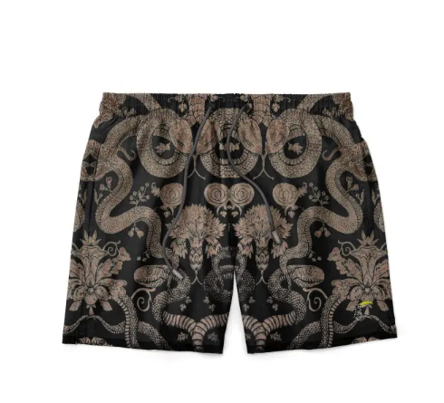 Short Classic Beachwear- Mamba Black