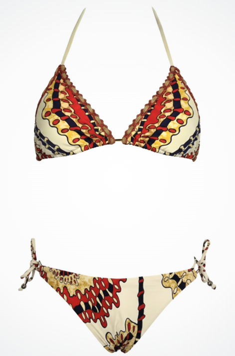 Bikini Triangolo con Sfere Dorate